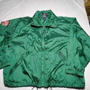 Vintage Chaps Ralph Lauren Golf Men's Windbreaker Polo Green Hood Nylon X-Large